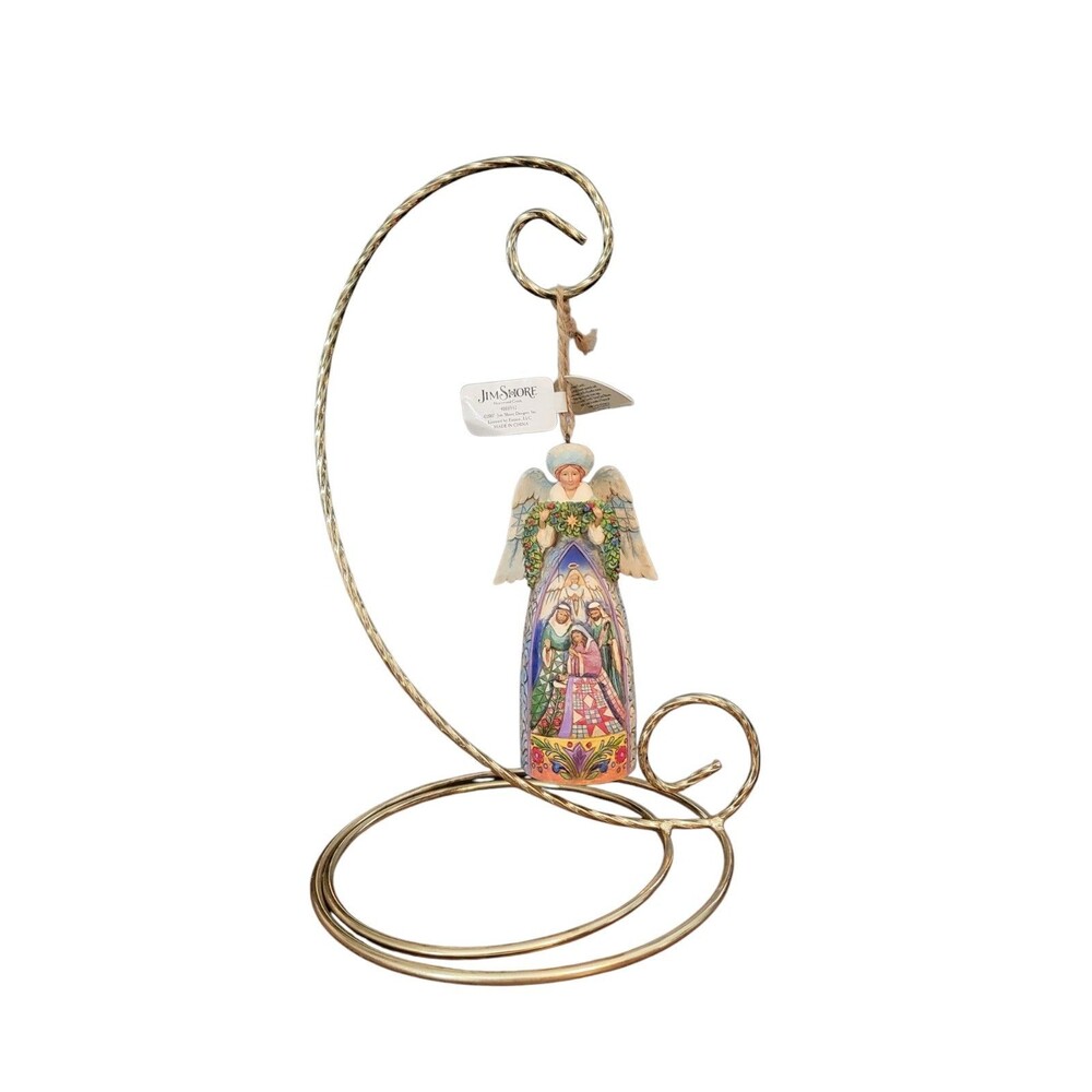 Jim Shore 2007 Christmas Nativity Hanging Ornament Winter Angel With Hanger